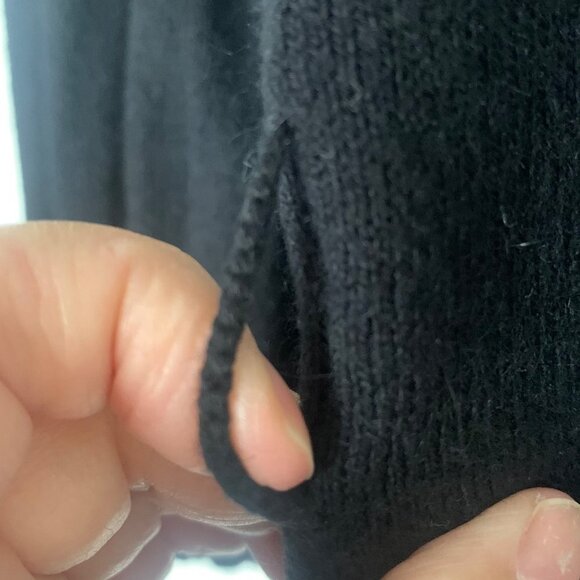 One Girl Who Angora Blend Black Open Cardigan Sweater Women’s Size Small - Picture 7 of 11